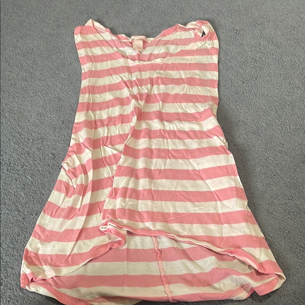 Victoria's Secret Pink and White Striped Tank Top